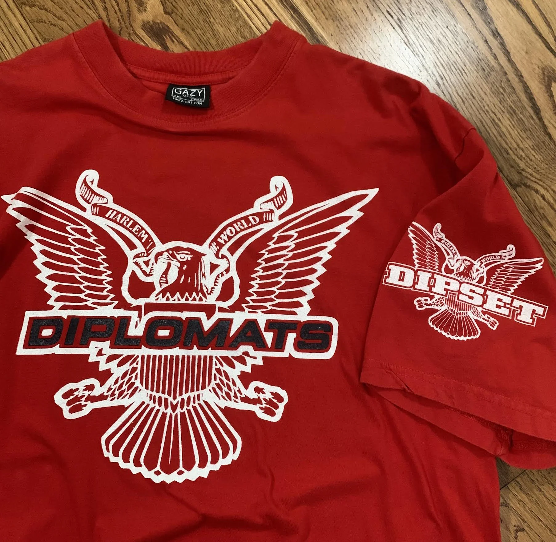 Vintage Diplomats Harlem World Red T Shirt (Size XXL) — RootsBK